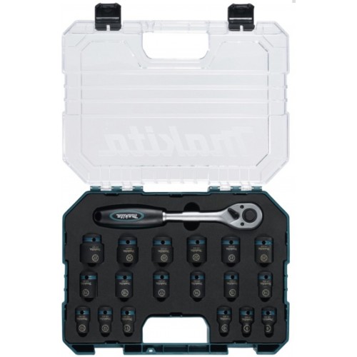 MAKITA E-30069 Sada nástrčných klíčů čtyřhran 1/2" IMPACT BLACK 19 ks v plastové krabičce MAKITA E-30069 Sada nástrčných klíčů čtyřhran 1/2" IMPACT BLACK 19 ks v plastové krabičce