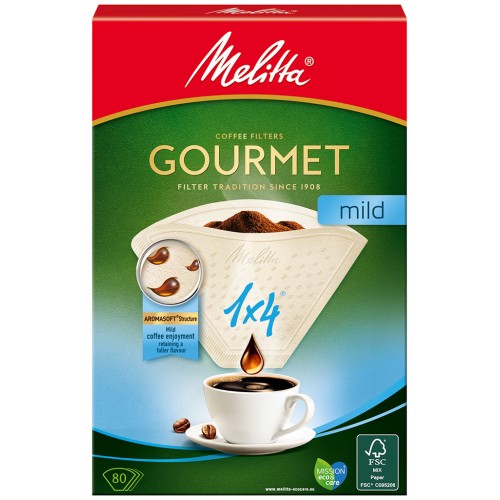 Melitta Kávové filtry Gourmet Mild 1x4/80ks