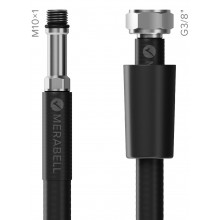 MERABELL Aqua Profi BLACK,hadice 70cm pro vodovodní baterie,G3/8"–M10x1 dlouhý závit M0083