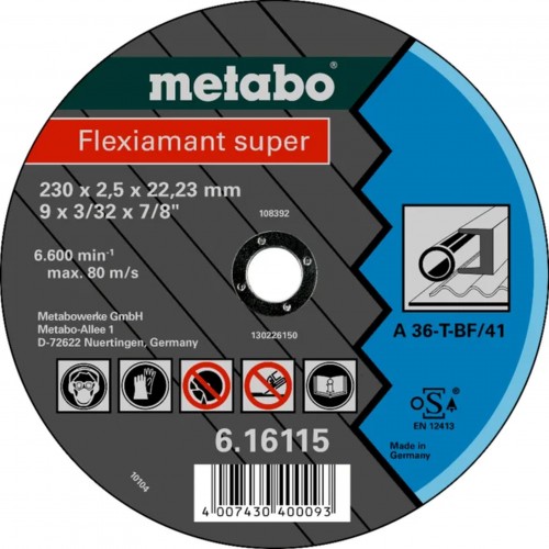 Metabo Flexiamant super 230x2,5x22,23 ocel, TF 41 616115000 Metabo Flexiamant super 230x2,5x22,23 ocel, TF 41 616115000