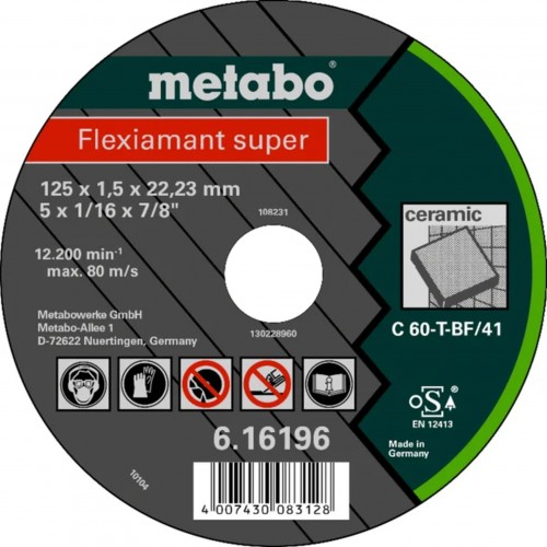 Metabo Flexiamant super 125x1,5x22,23 keramika,TF41 616196000 Metabo Flexiamant super 125x1,5x22,23 keramika,TF41 616196000
