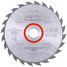 Metabo Precision Cut Wood - Professional Pilový kotouč na dřevo HW/CT 216x30, Z48 WZ 5° NEG. 628041000