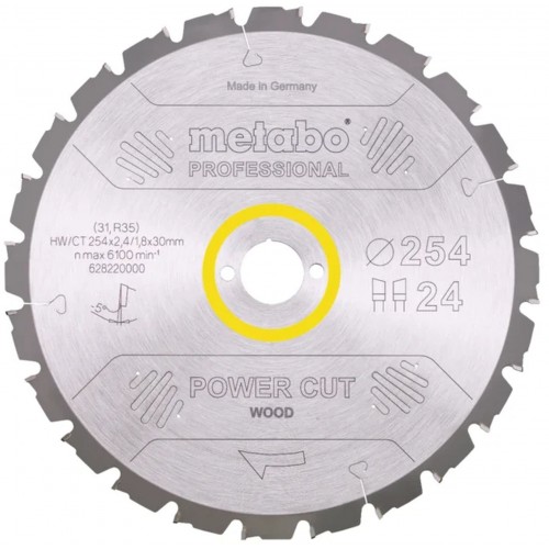 Metabo Pilový kotouč "power cut wood - professional", 254x30, Z24 WZ 5° neg. 628220000