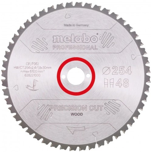 Metabo Pilový kotouč "precision cut wood - professional", 254x30, Z48 WZ 5° neg. 628221000 Metabo Pilový kotouč "precision cut wood - professional", 254x30, Z48 WZ 5° neg. 628221000
