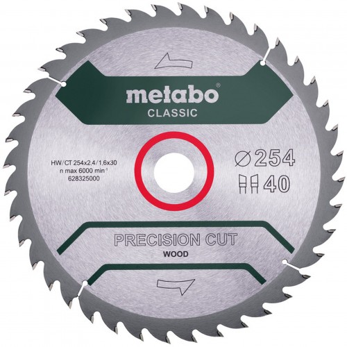 Metabo Pilový kotouč "Precision Cut Wood - classic" 254x30, Z40 WZ 20° 628325000