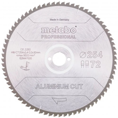 Metabo Pilový kotouč „aluminium cut – professional“, 254x30 Z72 FZ/TZ 5°neg 628447000 Metabo Pilový kotouč „aluminium cut – professional“, 254x30 Z72 FZ/TZ 5°neg 628447000