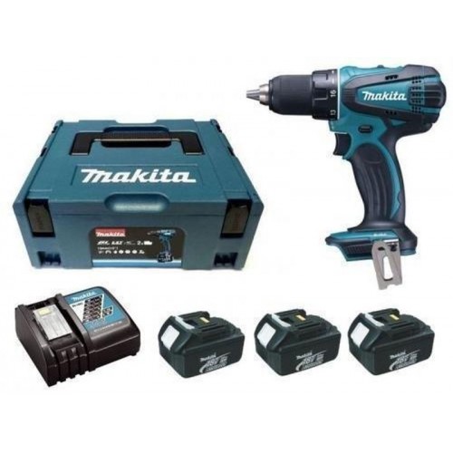 MAKITA Aku příklepový šroubovák 3x aku 18V 3,0 Ah,systainer DHP456RF3J