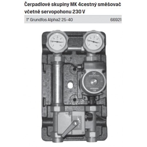 Čerpadlová skupina MK s 4-cestným směšovačem Alpha2 25/40