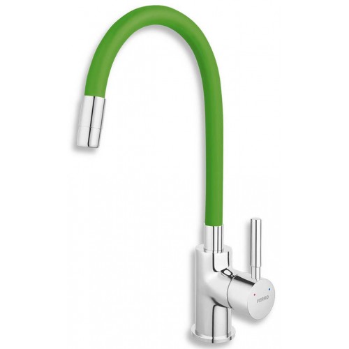 NOVASERVIS Dřezová baterie s elastickým ramenem, zelená/chrom 70710,0Z NOVASERVIS Dřezová baterie s elastickým ramenem, zelená/chrom 70710,0Z