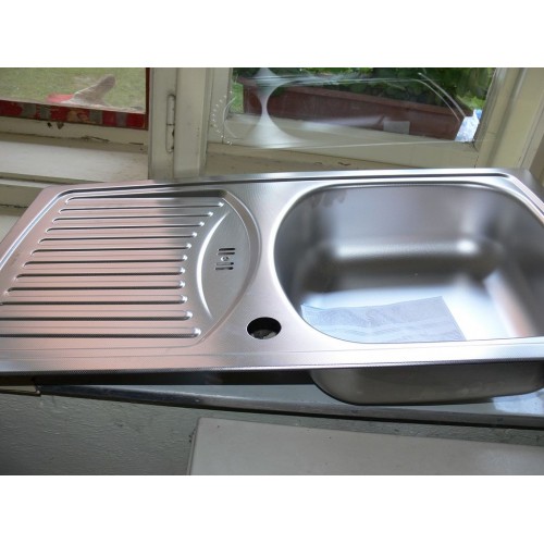 ALVEUS BASIC 150 kuchyňský dřez DEKOR, 780x435 mm, 1009298, otvor pro baterii viz. foto
