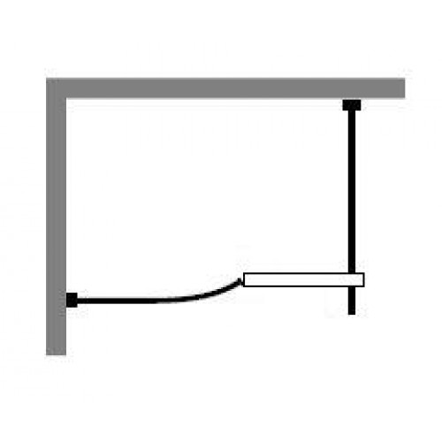 Villeroy & Boch Subway Walk-in Příčka sklo/sklo, chrom