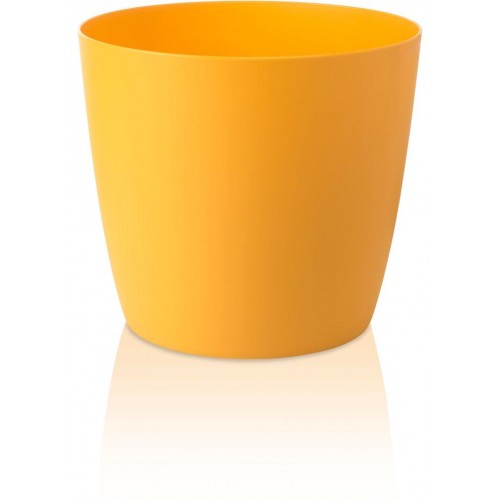 PLASTKON Dekorativní květináč Ella Twist'n'Roll 40 cm matná žlutá