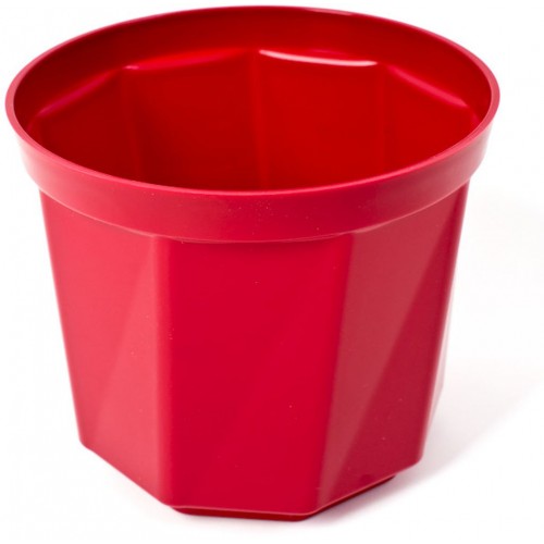 PLASTKON Dekorativní květináč Rosa 17 cm červená