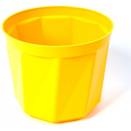 PLASTKON Dekorativní květináč Rosa 10 cm žlutá