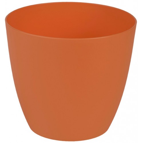 PLASTKON Dekorativní květináč Ella 18 cm matná oranžová