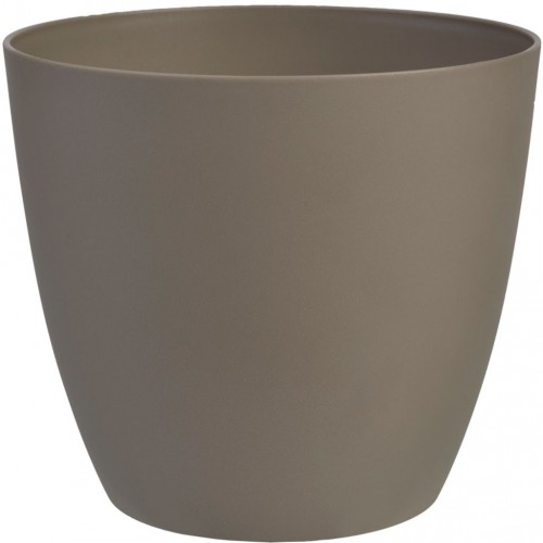 PLASTKON Dekorativní květináč Ella 15 cm matná taupe