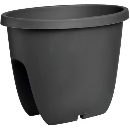 PLASTKON Balkónový květináč Balconia OVI na zábradlí 30 cm antracit PLASTKON Balkónový květináč Balconia OVI na zábradlí 30 cm antracit