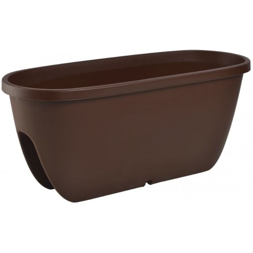PLASTKON Balkónový květináč Balconia OVI na zábradlí 60 cm hnědá