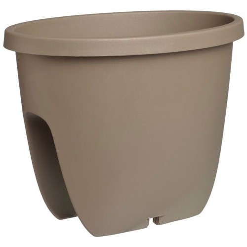 PLASTKON Balkónový květináč Balconia OVI na zábradlí 30 cm taupe