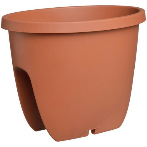 PLASTKON Balkónový květináč Balconia OVI na zábradlí 30 cm terakota