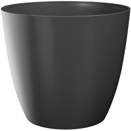 PLASTKON Dekorativní květináč Ella 21 cm lesklá antracit