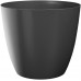 PLASTKON Dekorativní květináč Ella 21 cm lesklá antracit
