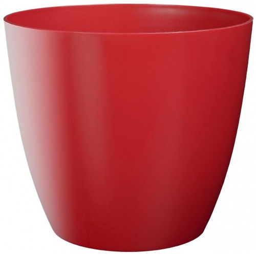 PLASTKON Dekorativní květináč Ella 11 cm lesklá červená