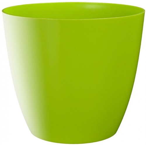 PLASTKON Dekorativní květináč Ella 25 cm lesklá hráškově zelená