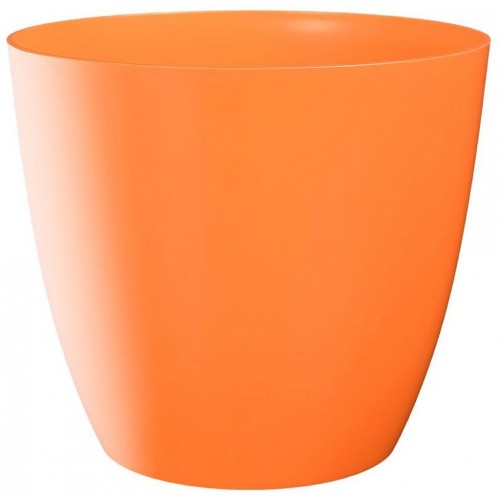 PLASTKON Dekorativní květináč Ella 18 cm lesklá oranžová