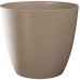 PLASTKON Dekorativní květináč Ella 21 cm lesklá taupe