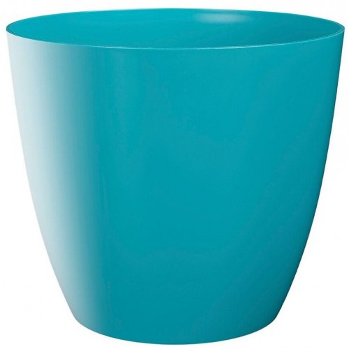 PLASTKON Dekorativní květináč Ella 21 cm lesklá tyrkys