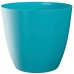 PLASTKON Dekorativní květináč Ella 21 cm lesklá tyrkys