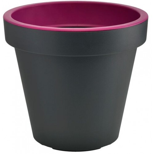 PLASTKON Dekorativní květináč Metro Twist'n'Roll 39 cm antracit/fuksie