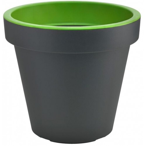 PLASTKON Dekorativní květináč Metro Twist'n'Roll 49 cm antracit/hráškově zelená