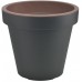 PLASTKON Dekorativní květináč Metro Twist'n'Roll 29 cm antracit/taupe