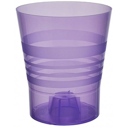 PLASTKON Dekorativní květináč Orchid 15 cm transparentní fialová