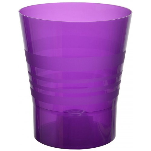 PLASTKON Dekorativní květináč Orchid 15 cm transparentní tmavě fialová