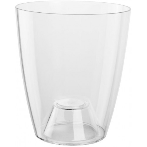PLASTKON Dekorativní květináč Ornella 11 transparentní čirá