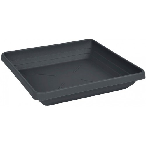 PLASTKON Miska pod květináč Quattro 20 antracit