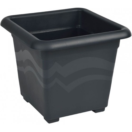 PLASTKON Hranatý květináč Quattro 50x50 cm antracit
