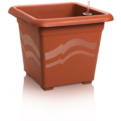 PLASTKON Samozavlažovací hranatý květináč Quattro Aqua Pro 50 cm terakota