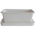PLASTKON Truhlík Small window box s miskou 20 cm bílá