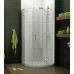 RONAL PLR Pur Light čtvrtkruh s dvoukřídlými dveřmi, 80cm, R50mm aluchrom/čiré PLR508005007