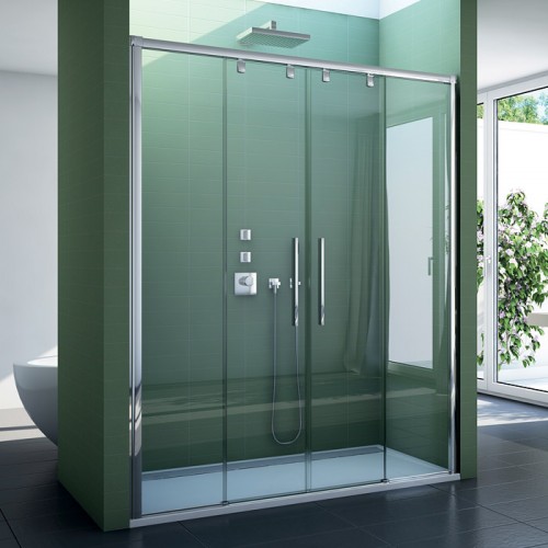 RONAL PLS4 Pur Light S posuvné dveře + 2stěny, 180cm, barva*/sklo zrcadlové PLS4180SF53