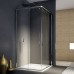RONAL PLSE2 Pur Light S rohový vstup, 120cm, levý, bílá/sklo Cristal perly PLSE2G1200444
