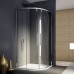 RONAL PLSR Pur Light S čtvrtkruh, posuvné dveře, 90cm,R 55cm, bílá/sklo čiré PLSR550900407