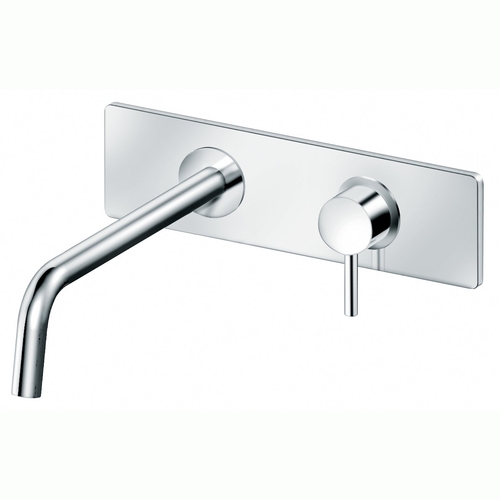 FONTE LIGHT dvouotvorová baterie s výtokem ze zdi 245 mm, matný chrom LIG103MC