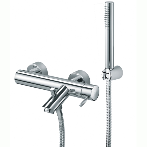 FONTE LIGHT vanová baterie se sprchovým kompletem a držákem, matný chrom LIG026MC FONTE LIGHT vanová baterie se sprchovým kompletem a držákem, matný chrom LIG026MC