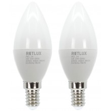 RETLUX REL 24 LED C37 2x5W E14 Žárovka 50004339