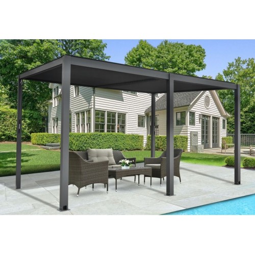 Riwall PRO RMBP 13 x 10 Anthracite - bioklimatická pergola ( 4 x 3 ) BP-QR43 Riwall PRO RMBP 13 x 10 Anthracite - bioklimatická pergola ( 4 x 3 ) BP-QR43